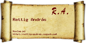 Rettig András névjegykártya